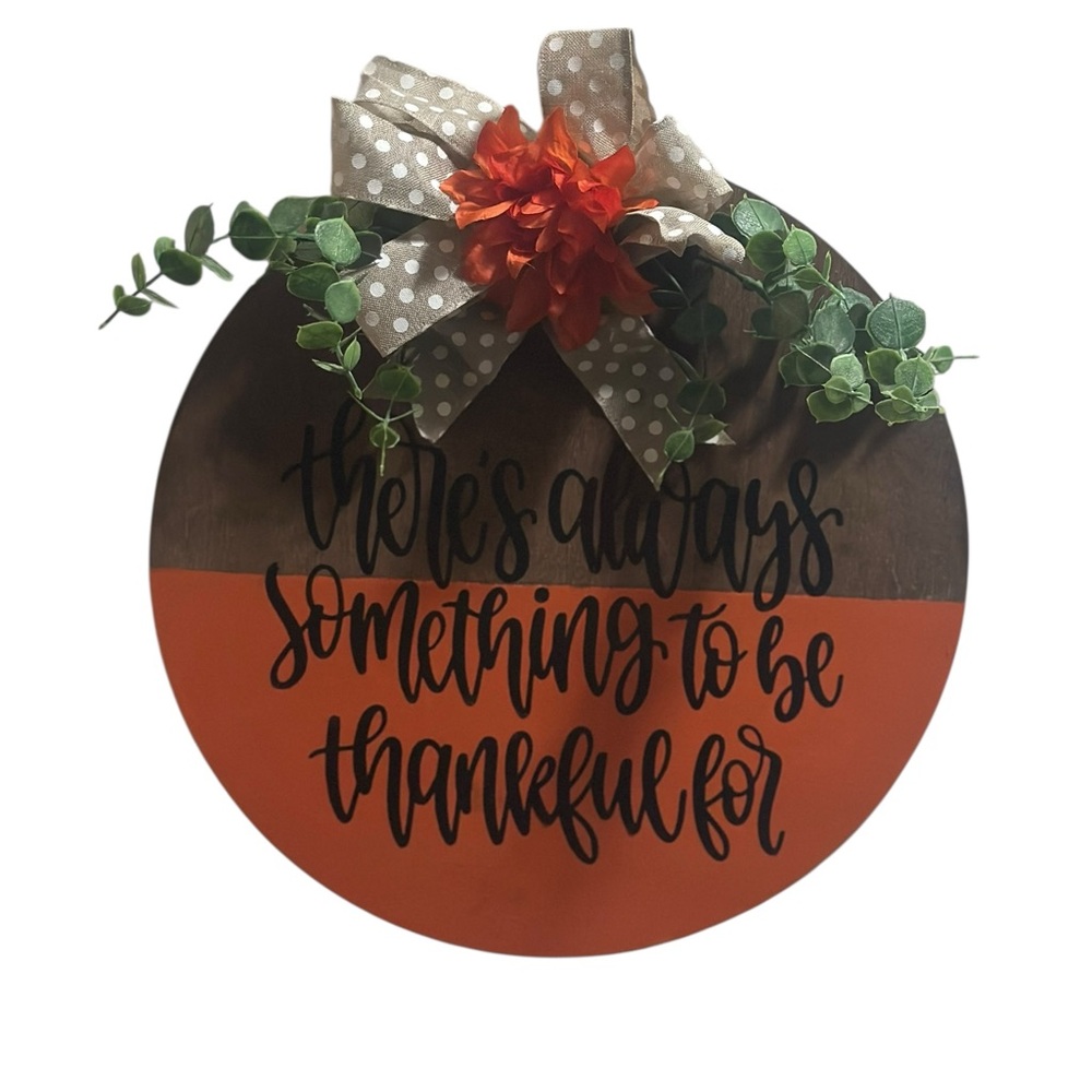 Thankful Hand Crafted wooden sign NWT